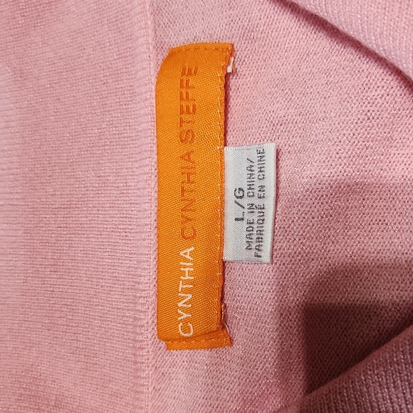 [L->S] CYNTHIA STEFFE Pink Sweater - large but fits small - Picture 5 of 6